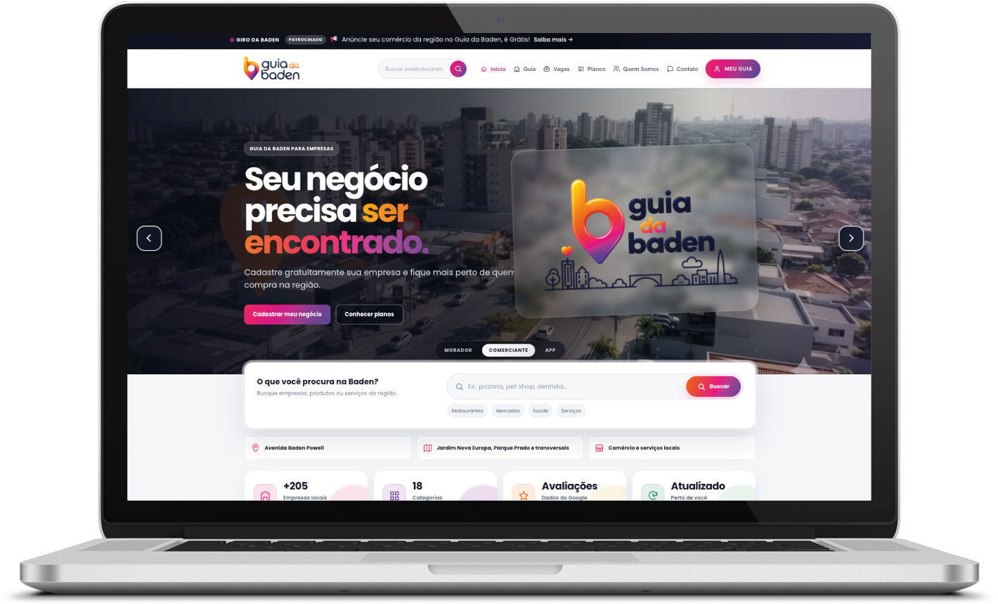 Guia da Baden — projeto da Vile Design